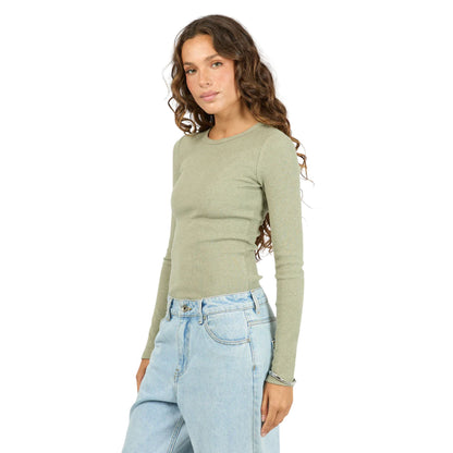 Silent Theory Rib L/S Tee - Fern