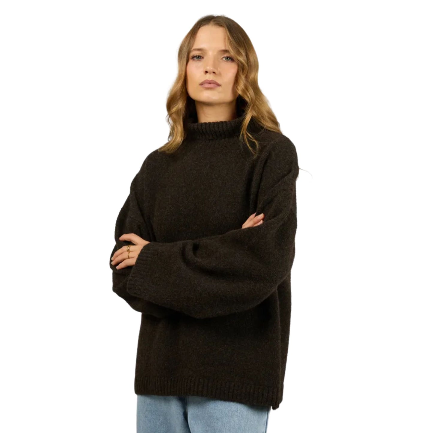 Silent Theory Willow Knit Jumper - Chocolate