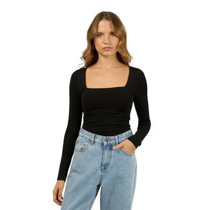 Silent Theory Zoe Long Sleeve Top - Black