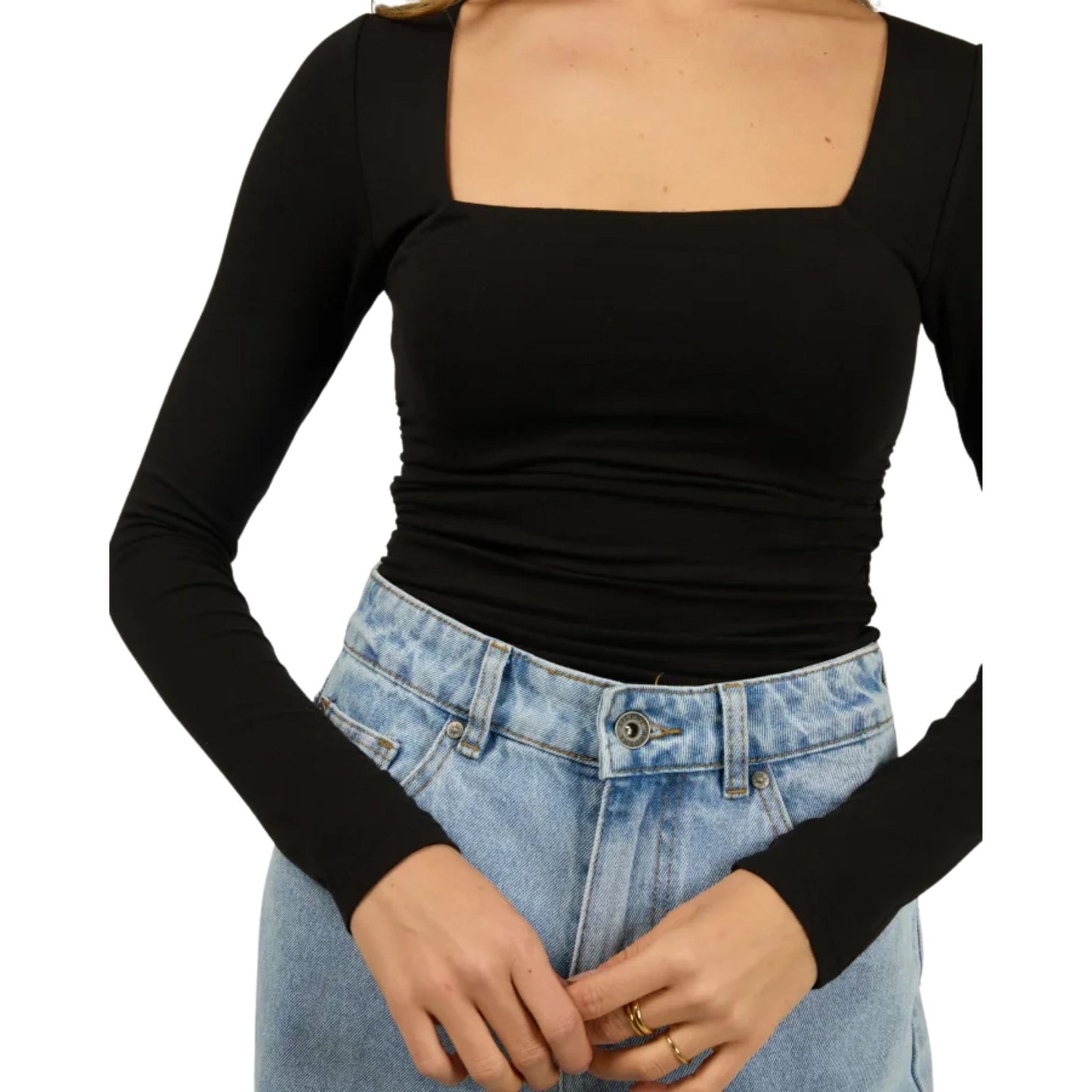 Silent Theory Zoe Long Sleeve Top - Black