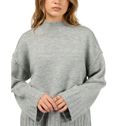 Silent Theory Lotus Knit Jumper - Grey Marle