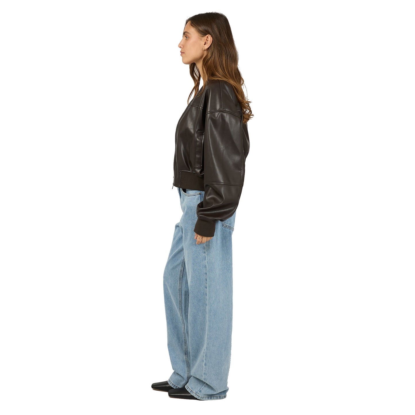 Silent Theory Luxe Bomber Jacket - Chocolate