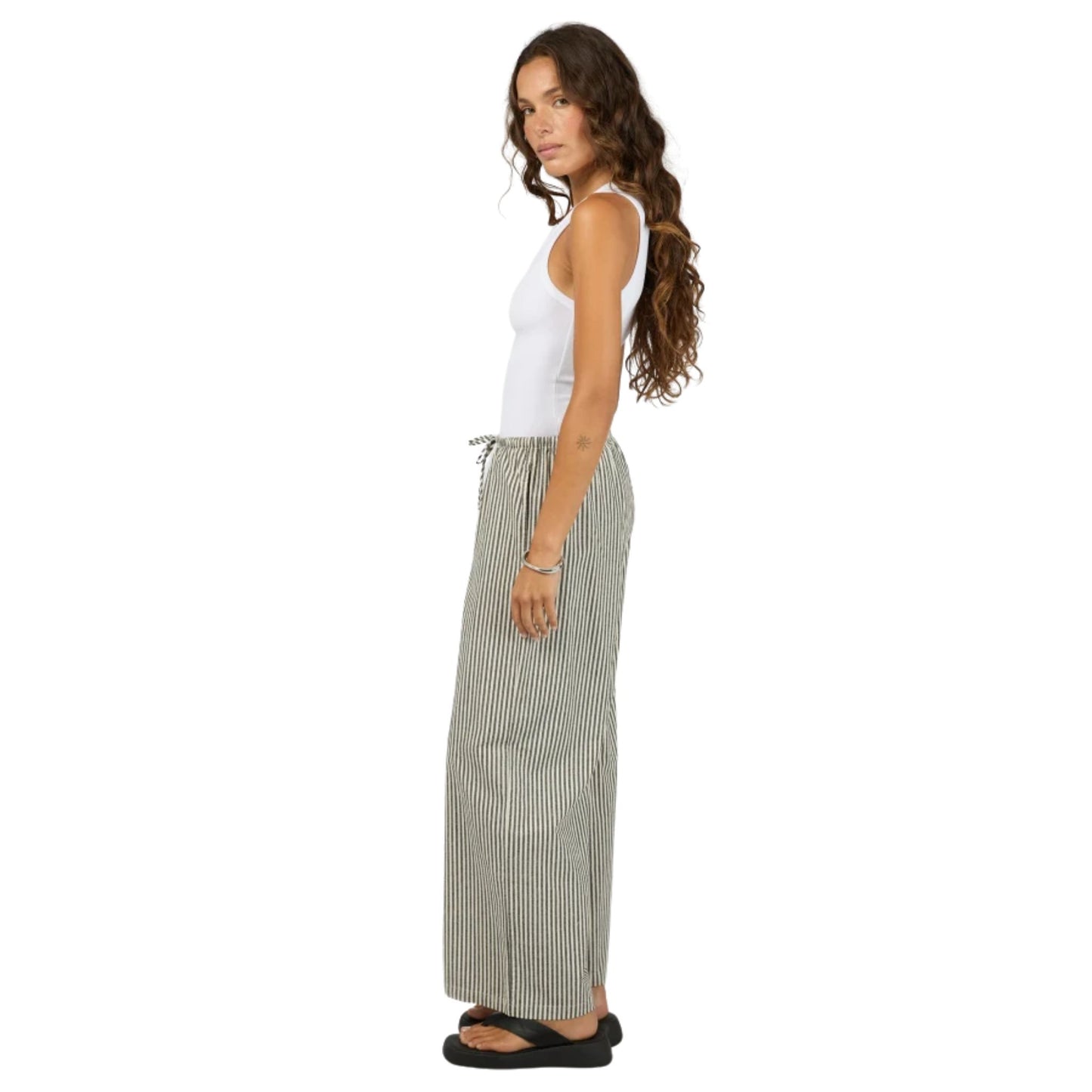 Silent Theory Sunday Tie Waist Pant - Black