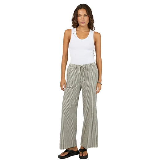 Silent Theory Sunday Tie Waist Pant - Black