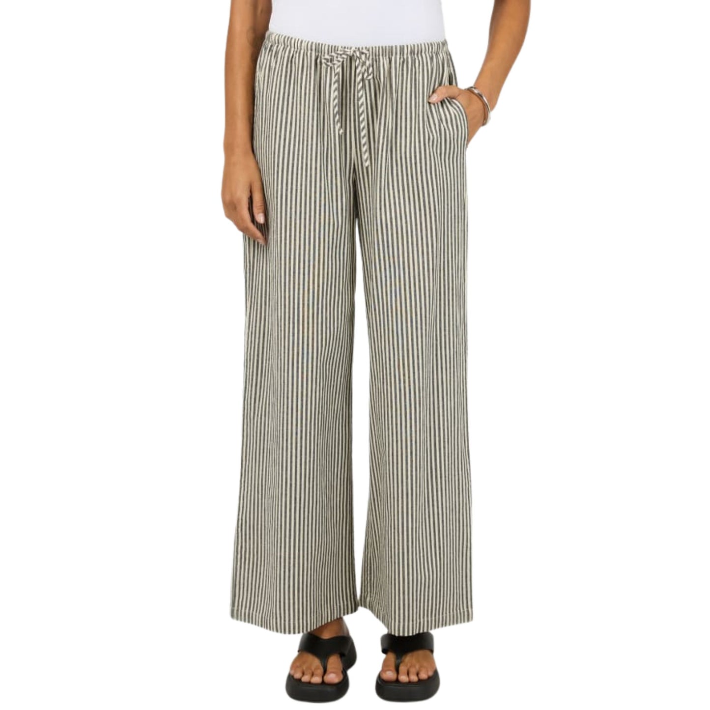Silent Theory Sunday Tie Waist Pant - Black