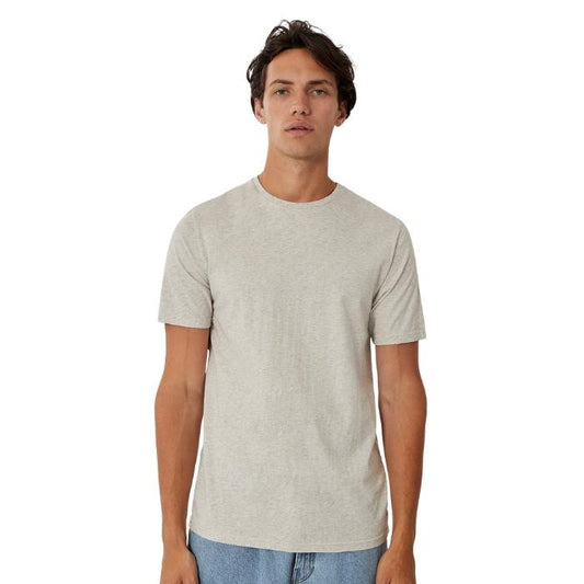 Industrie The New Basic Crew Tee - Oat Marle
