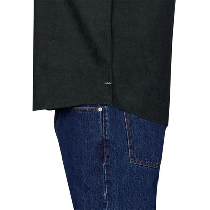 Industrie The Tennyson Linen Blend S/S Shirt - Dark Pine