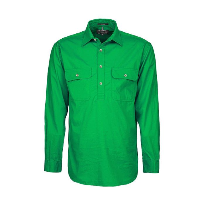 Pilbara Men's Shirt Closed Front L/S Shirts - Light Colours