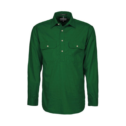 Pilbara Men's Shirt Closed Front L/S Shirts - Dark Colours