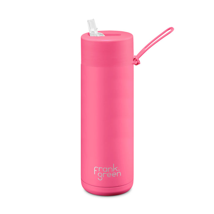 Frank Green 20oz Ceramic Reusable Bottle - Neon Pink – LOD Store