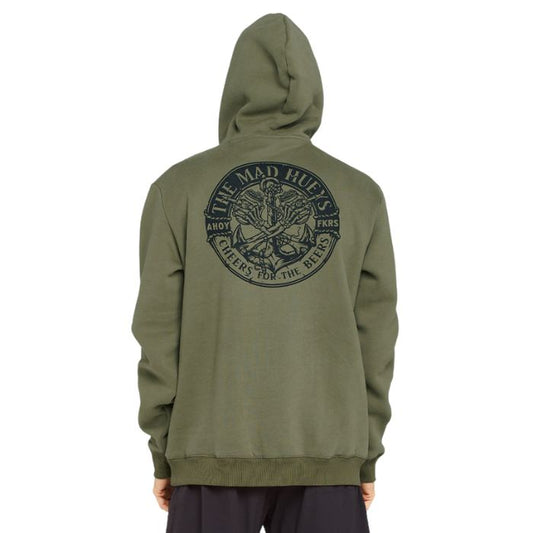 The Mad Hueys  Cheers for the Beers Pullover - Olive