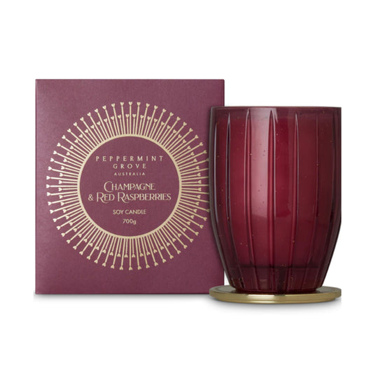 Peppermint Grove Fragrances Extra Large Candle 700g - Champagne & Red Raspberries