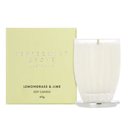 Peppermint Grove Fragrances Mini Candle 60g - Lemongrass & Lime