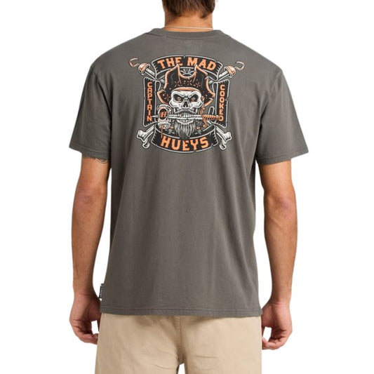 The Mad Hueys Captain Cooked S/S Tee - Charcoal