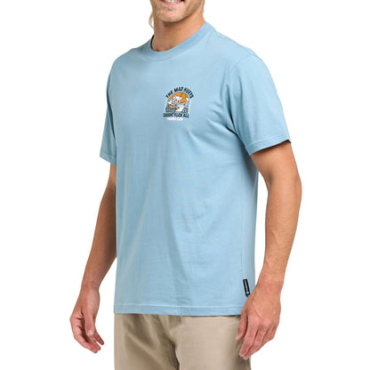 The Mad Hueys Caught FK All Island Short Sleeve Tee - Steel Blue