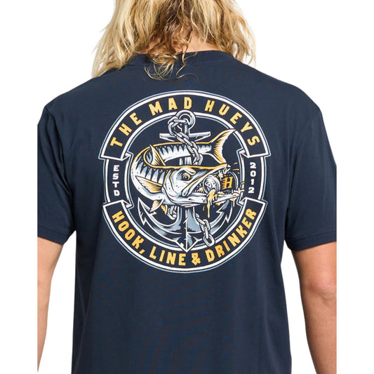 The Mad Hueys Hooked Cuda Short Sleeve Tee - Navy