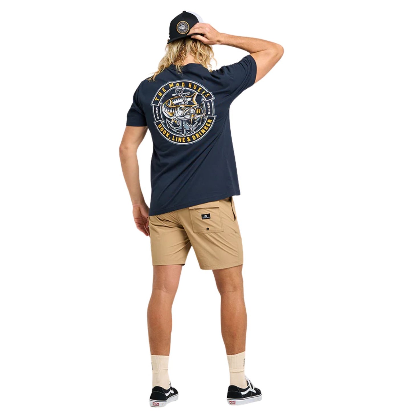 The Mad Hueys Hooked Cuda Short Sleeve Tee - Navy