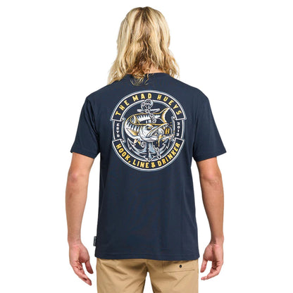 The Mad Hueys Hooked Cuda Short Sleeve Tee - Navy