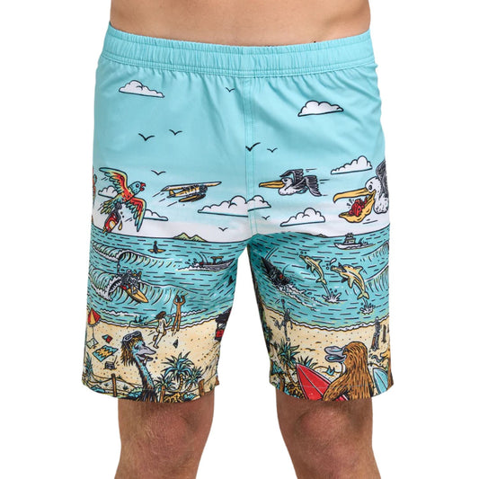 The Mad Hueys OZ Straya 18 Swim Volley -  Aqua