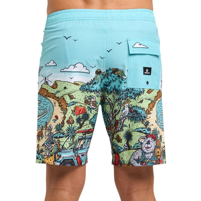 The Mad Hueys OZ Straya 18 Swim Volley -  Aqua