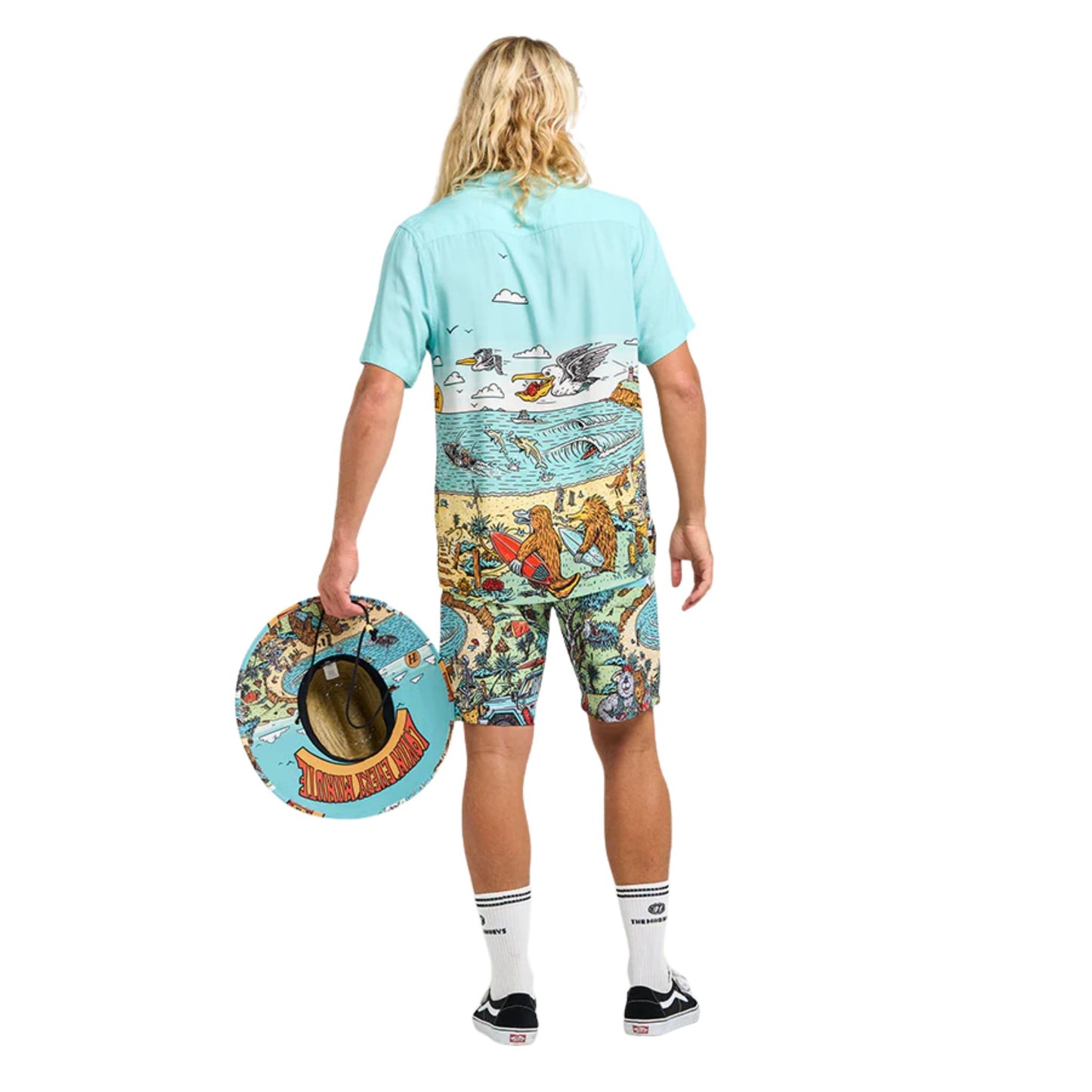 The Mad Hueys OZ Straya S/S Woven Shirt - Aqua