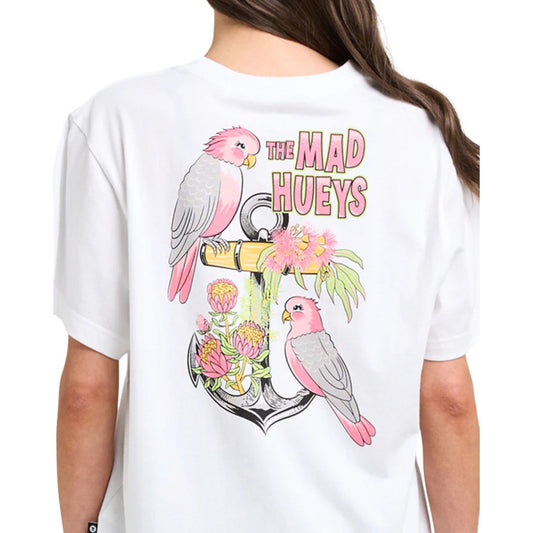 The Mad Hueys Galah Anchor Women's S/S Tee - White