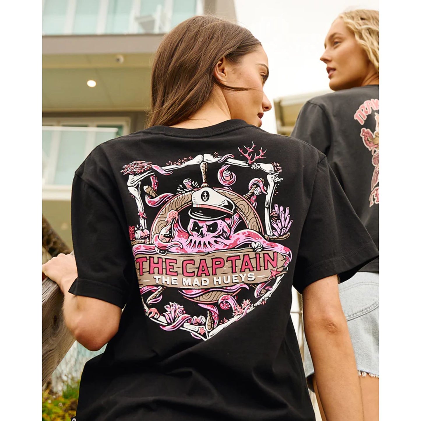 The Mad Hueys The Sea Captain Women's S/S Tee - Black