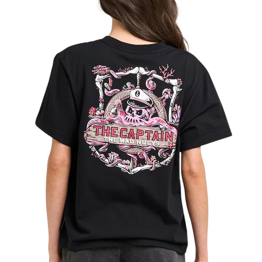 The Mad Hueys The Sea Captain Women's S/S Tee - Black