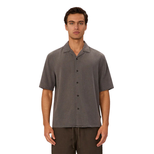 Industrie The Washed Menorca S/S Shirt - Gunmetal