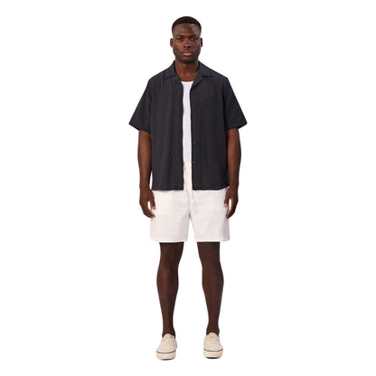 The Washed Marbella Short Sleeve Shirt - Washed Navy