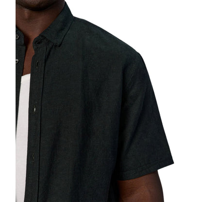 Industrie The Tennyson Linen Blend S/S Shirt - Dark Pine