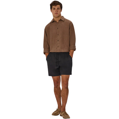 Industrie The St Martins Long Sleeve Linen Shirt - Macchiato