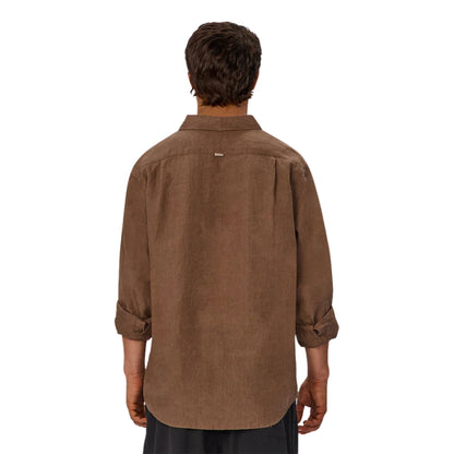 Industrie The St Martins Long Sleeve Linen Shirt - Macchiato