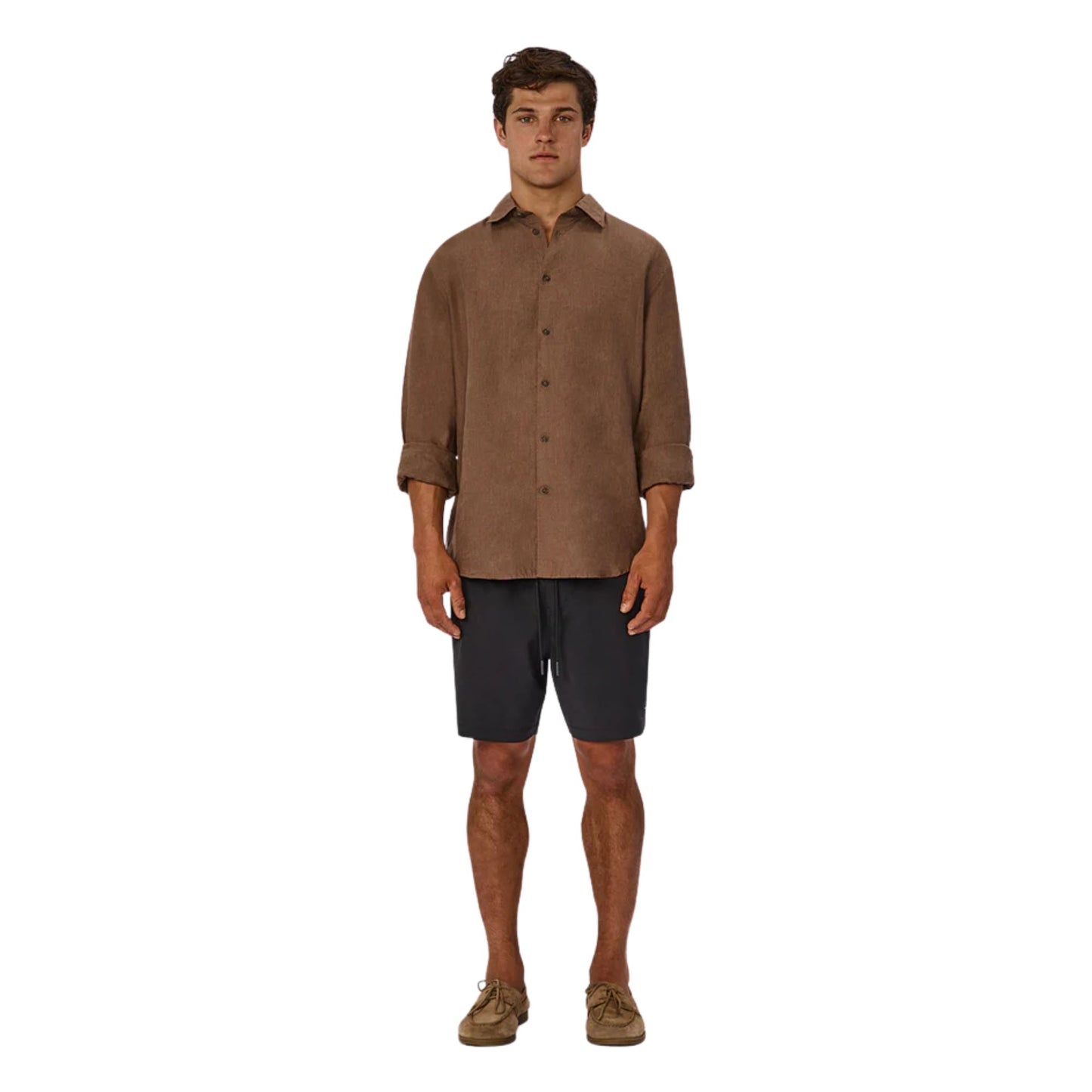 Industrie The St Martins Long Sleeve Linen Shirt - Macchiato