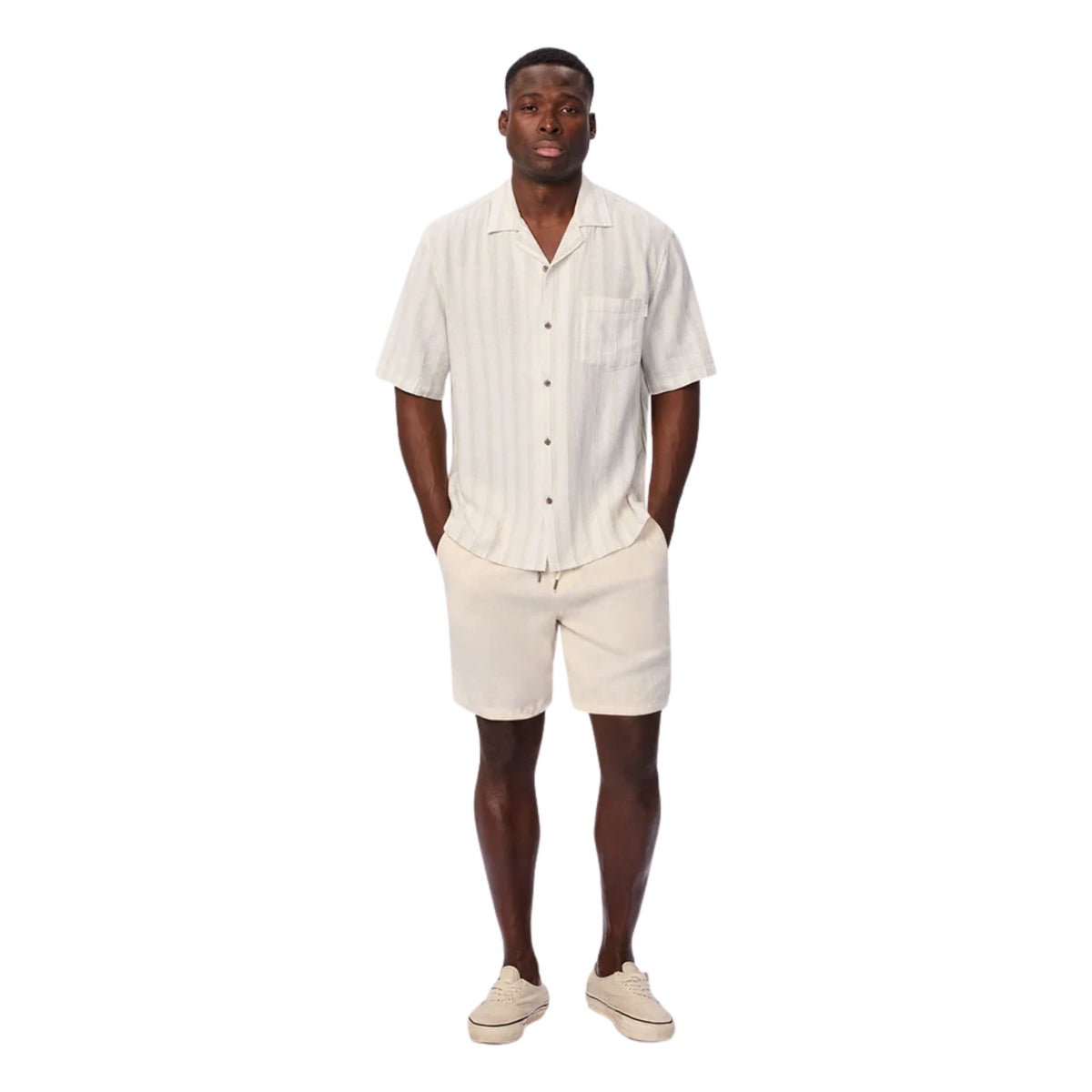 Industrie The Escala Short Sleeve Shirt - Cream / Multi