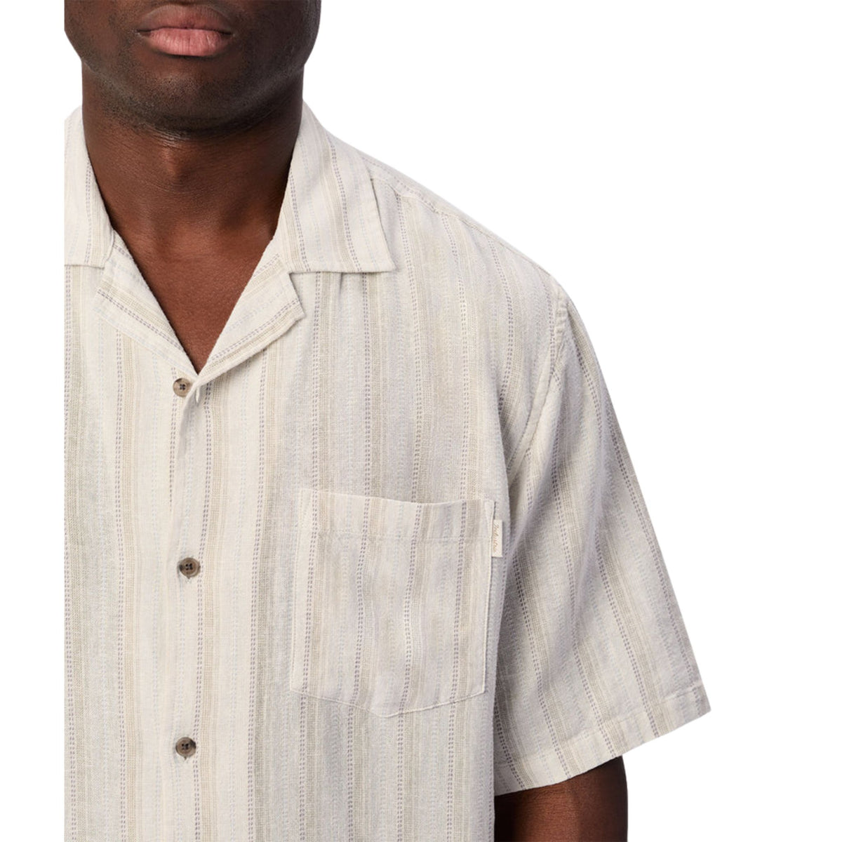 Industrie The Escala Short Sleeve Shirt - Cream / Multi