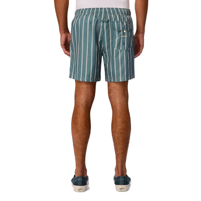 Industrie The Posada Swim Short - Faded Teal/White
