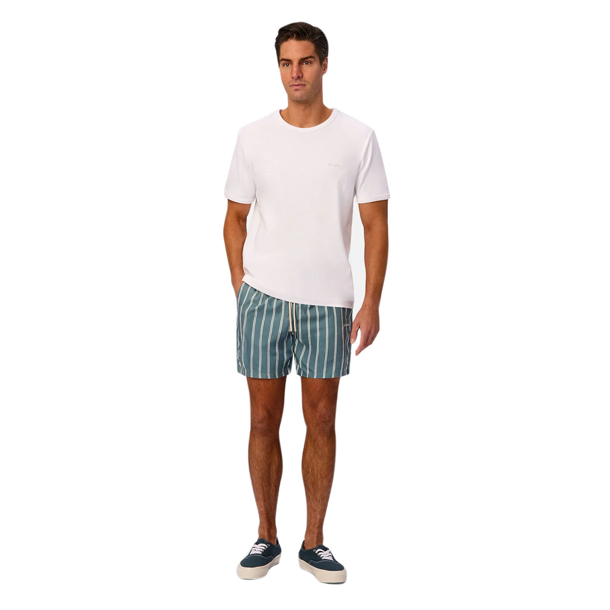 Industrie The Posada Swim Short - Faded Teal/White