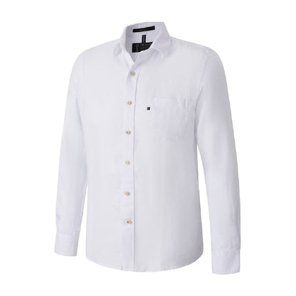 Pilbara Men's Linen L/S Shirt-White