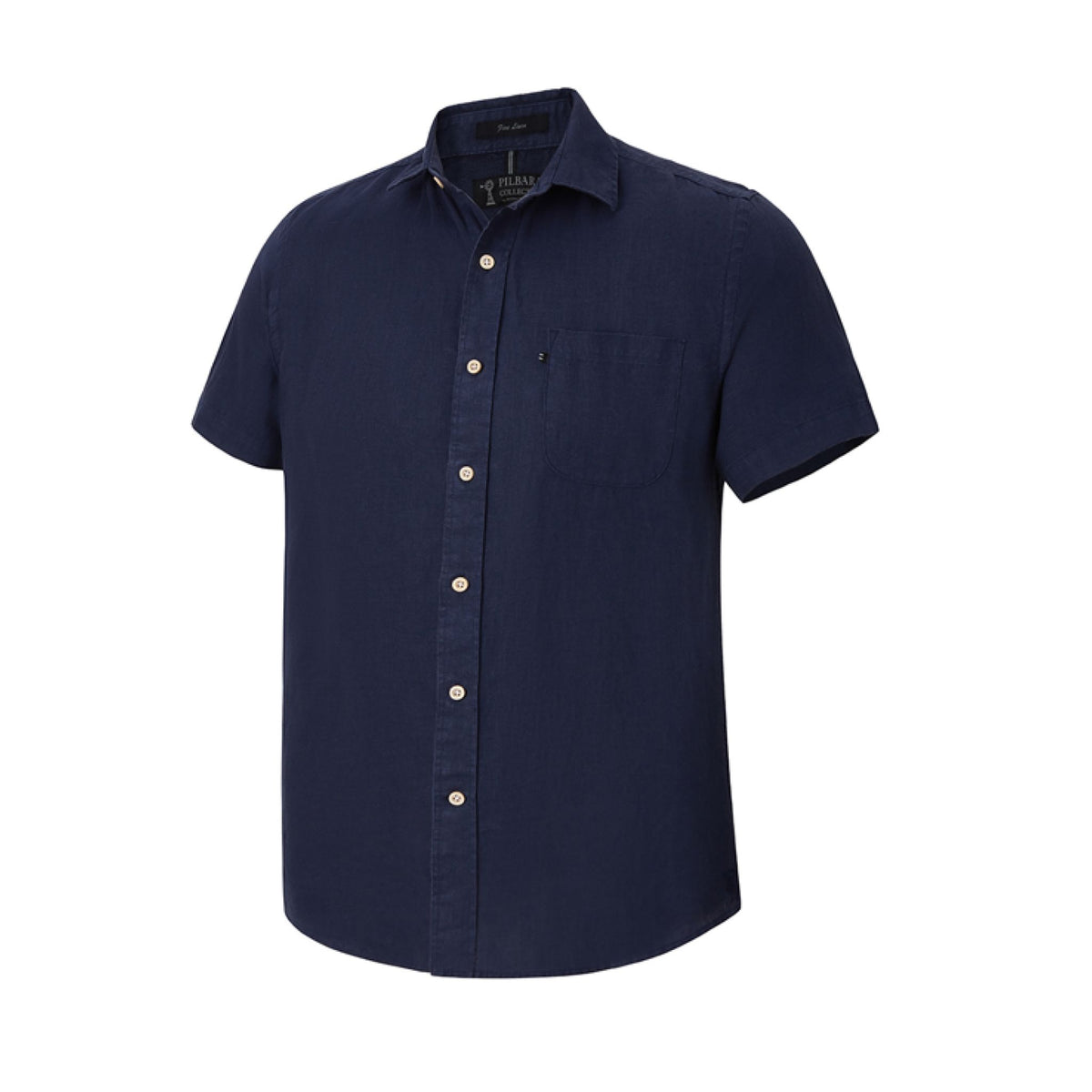 Pilbara Men's Linen S/S Shirt - Navy