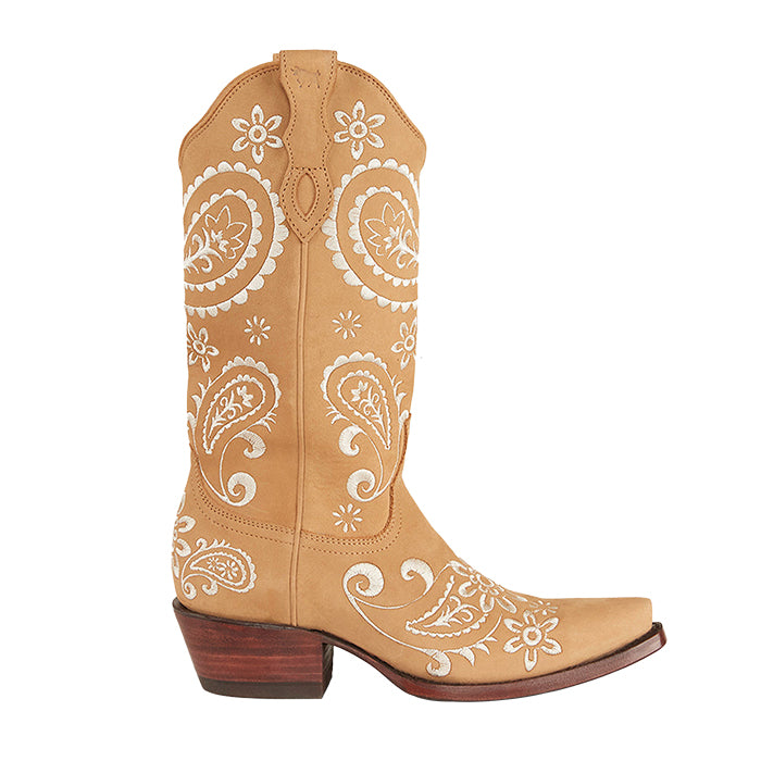 Ringers Western Olivia Women s Cuban Heel Western Boot Bone