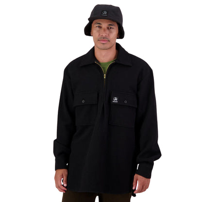 Swanndri Men's Ranger Wool Zip Front Bushshirt -  Black