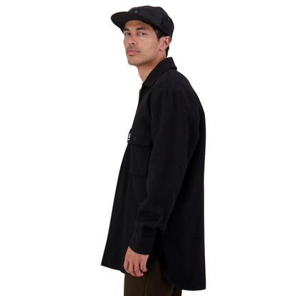 Swanndri Men's Ranger Wool Zip Front Bushshirt -  Black