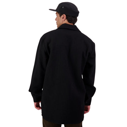 Swanndri Men's Ranger Wool Zip Front Bushshirt -  Black