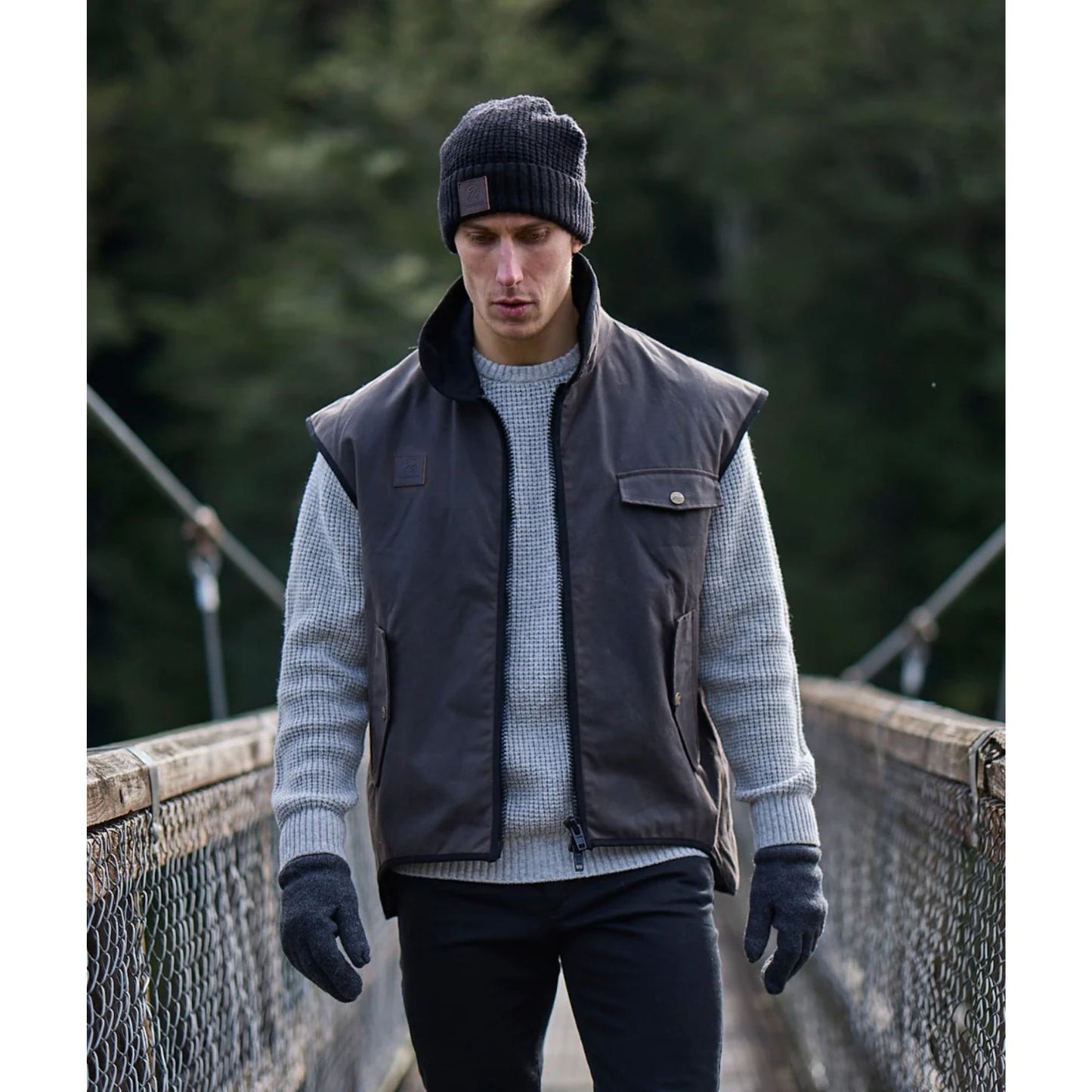 Swanndri Finger Glove - Charcoal Marle