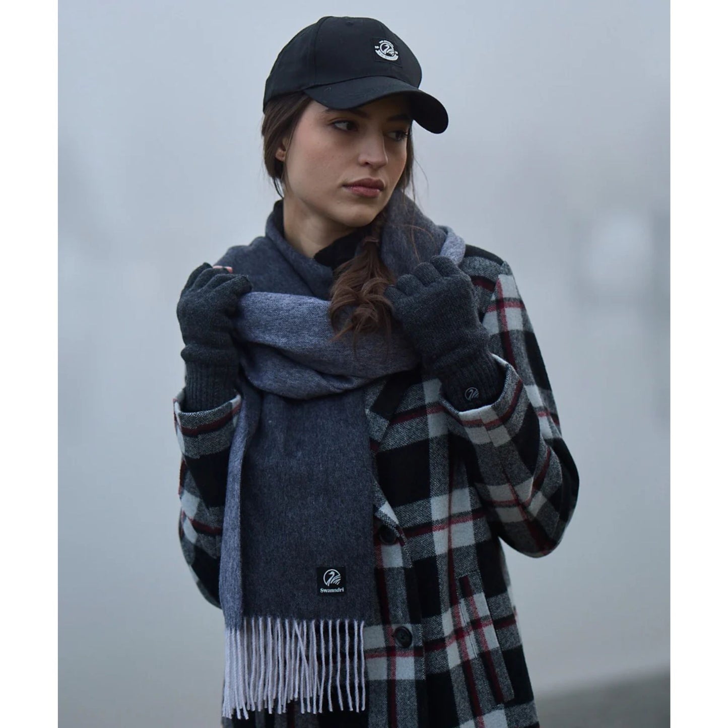 Swanndri Fingerless Glove -  Charcoal Marle