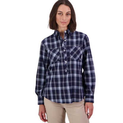 Swanndri Women's Barn Shirt - Cerulean Blue