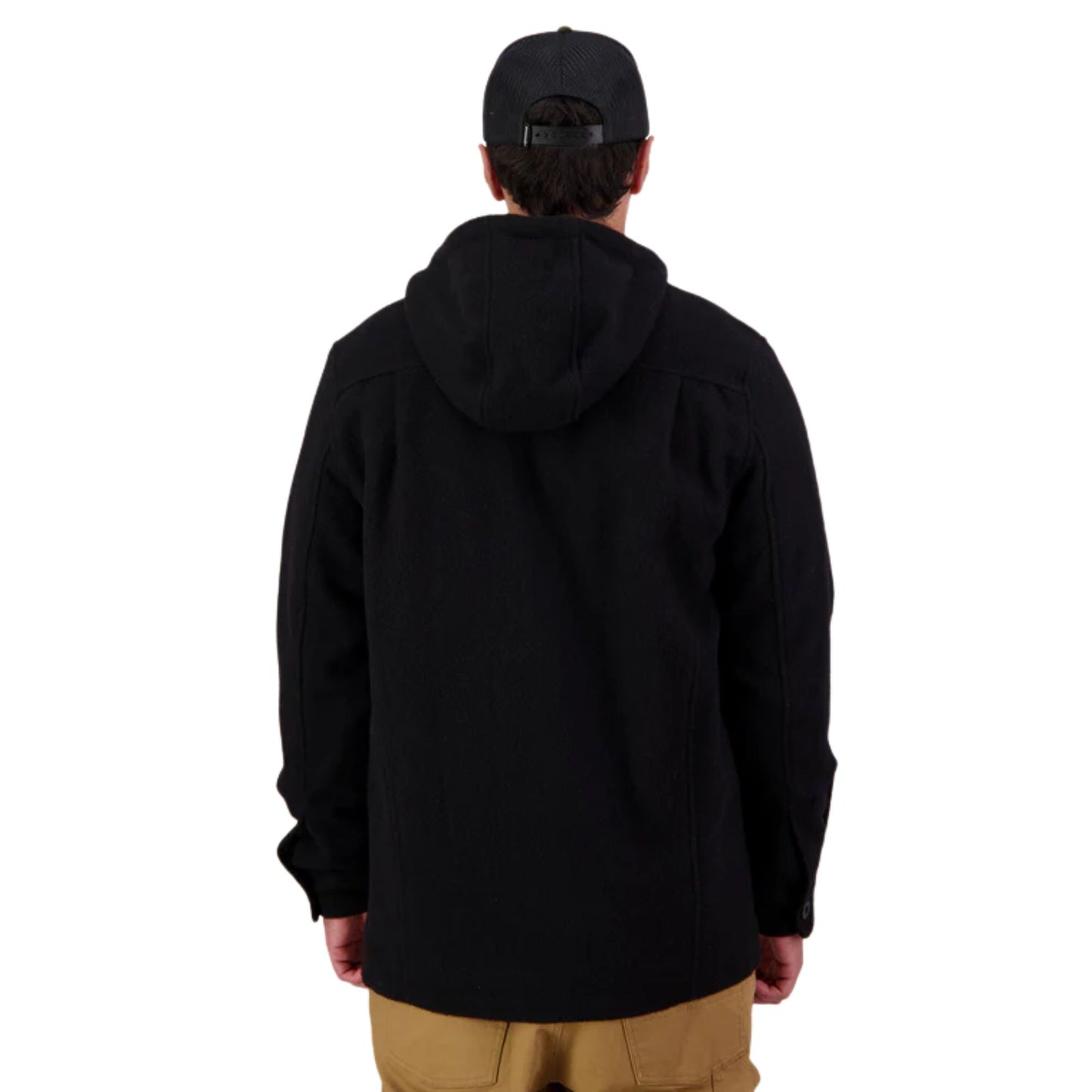 Swanndri Hudson Wool Hoodie -  Black