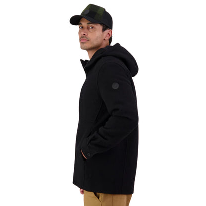 Swanndri Hudson Wool Hoodie -  Black