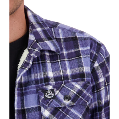 Swanndri Men's Morven Sherpa L/S Shirt -  Bluebird/Navy Check